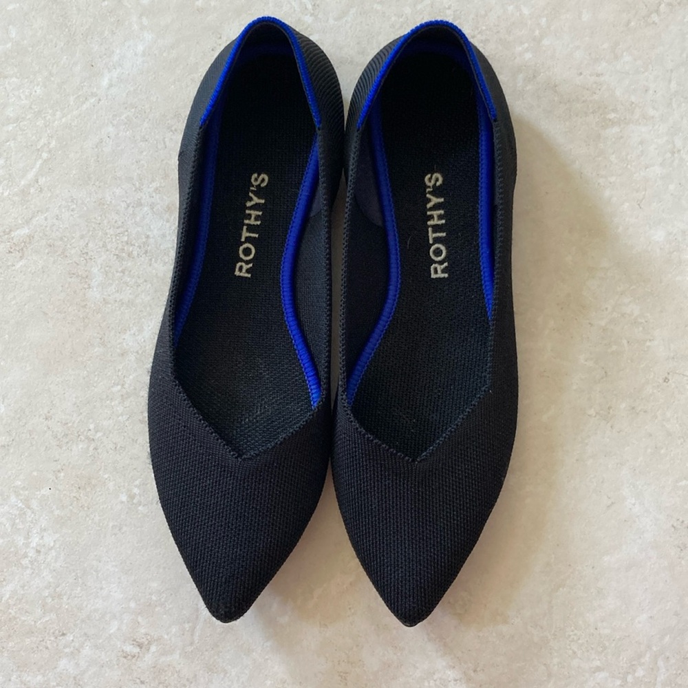 Rothy's Black Pointed-Toe Flats